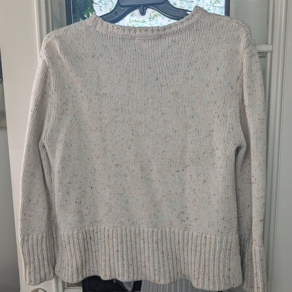 Workshop Republic Clothing Confetti Fleck Cream Knit Crew Sweater - XL - Picture 3 of 4